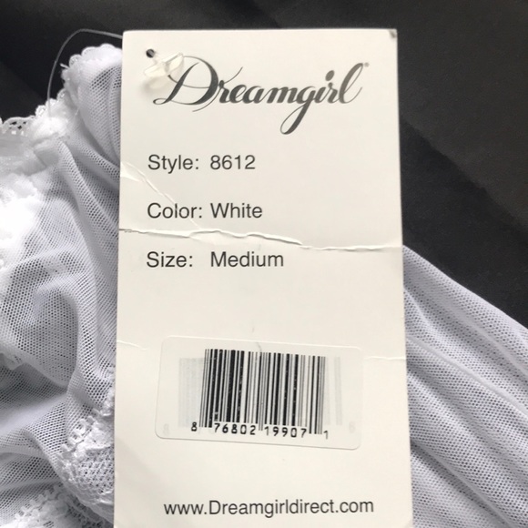 NWT DREAMGIRL Sheer Mesh & Lace Garter Slip Medium - Picture 3 of 5